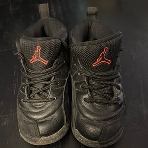 Jordan 12 Black and Red High-Top Sneakers